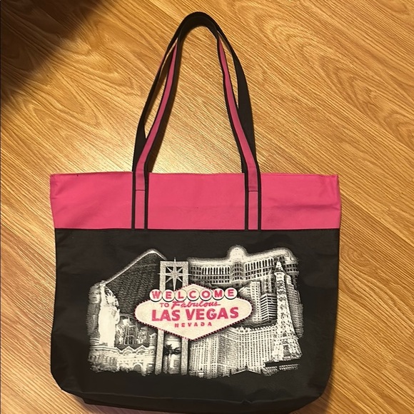 Las Vegas Pink and Black Tote Bag - Picture 4 of 4